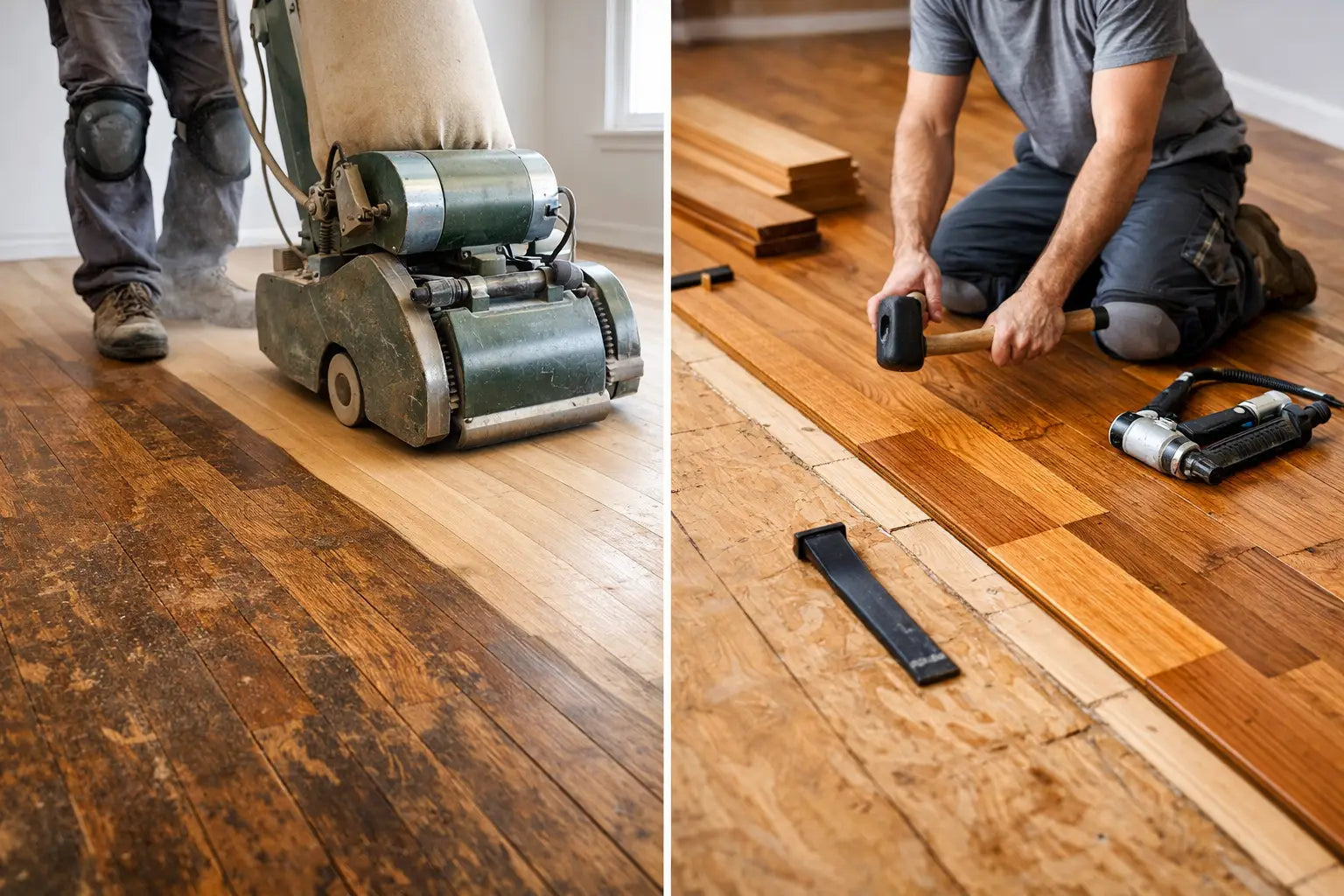 Refinishing vs Replacing Hardwood Floors